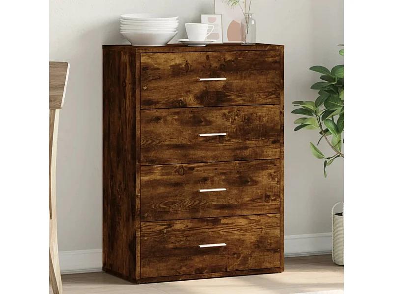 Gerookt eikenhouten dressoir 60x31x84 cm bewerkt hout