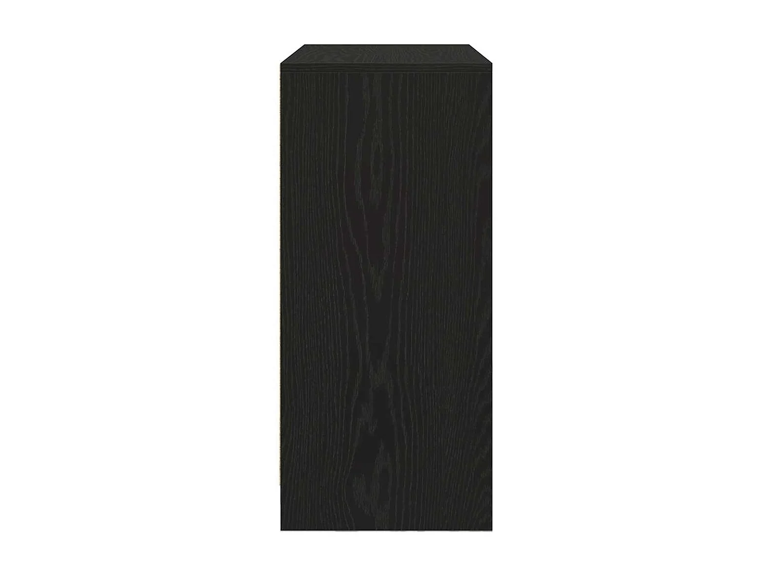 Buffet avec tiroir chêne noir 80x34x76 cm bois d'ingénierie