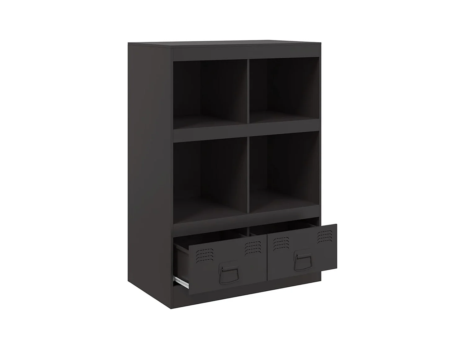 Buffet haut noir 67x39x95 cm acier
