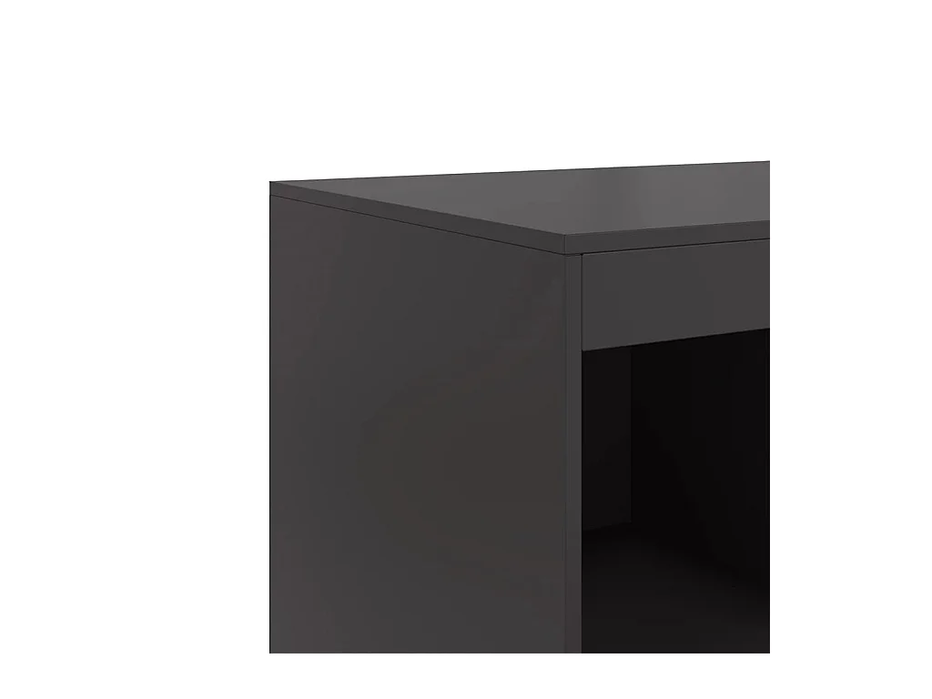 Buffet haut noir 67x39x95 cm acier