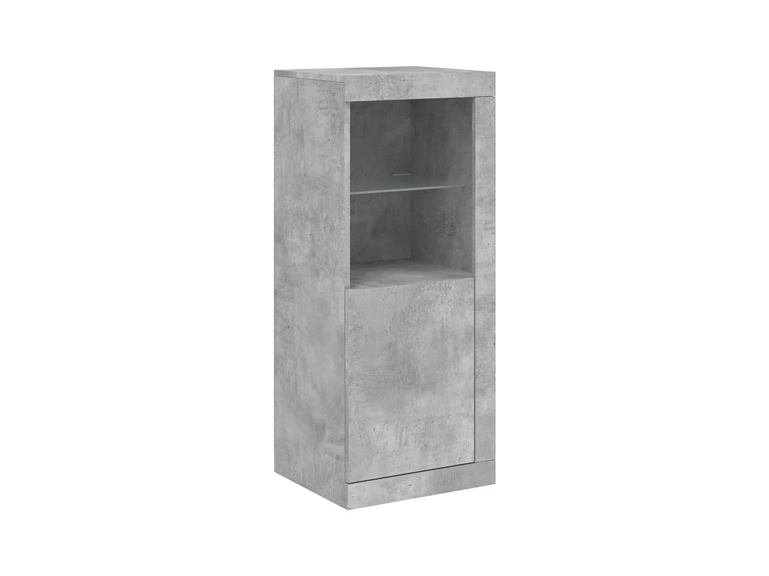 Credenza con luci LED, grigio cemento, 41x37x100 cm