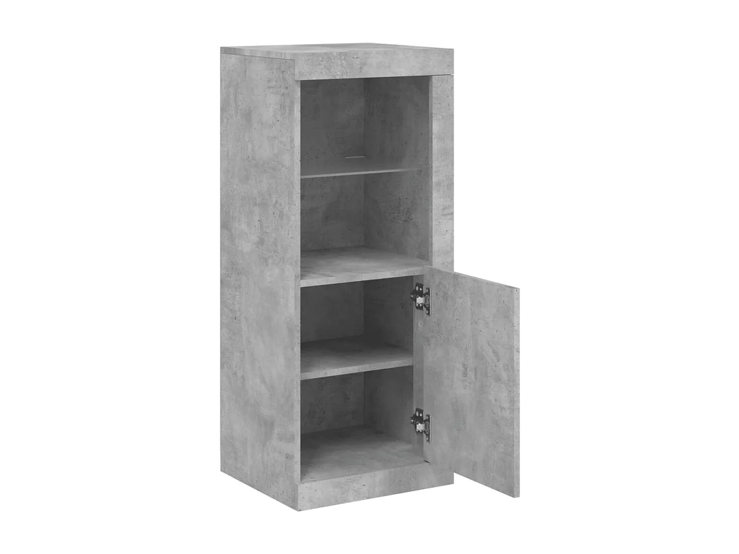 Credenza con luci LED, grigio cemento, 41x37x100 cm