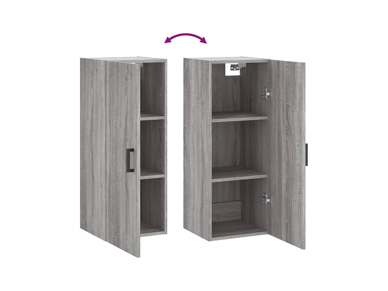 Armoire murale sonoma gris 34,5x34x90 cm