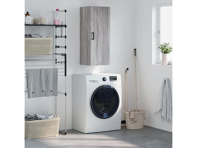 Armoire murale sonoma gris 34,5x34x90 cm