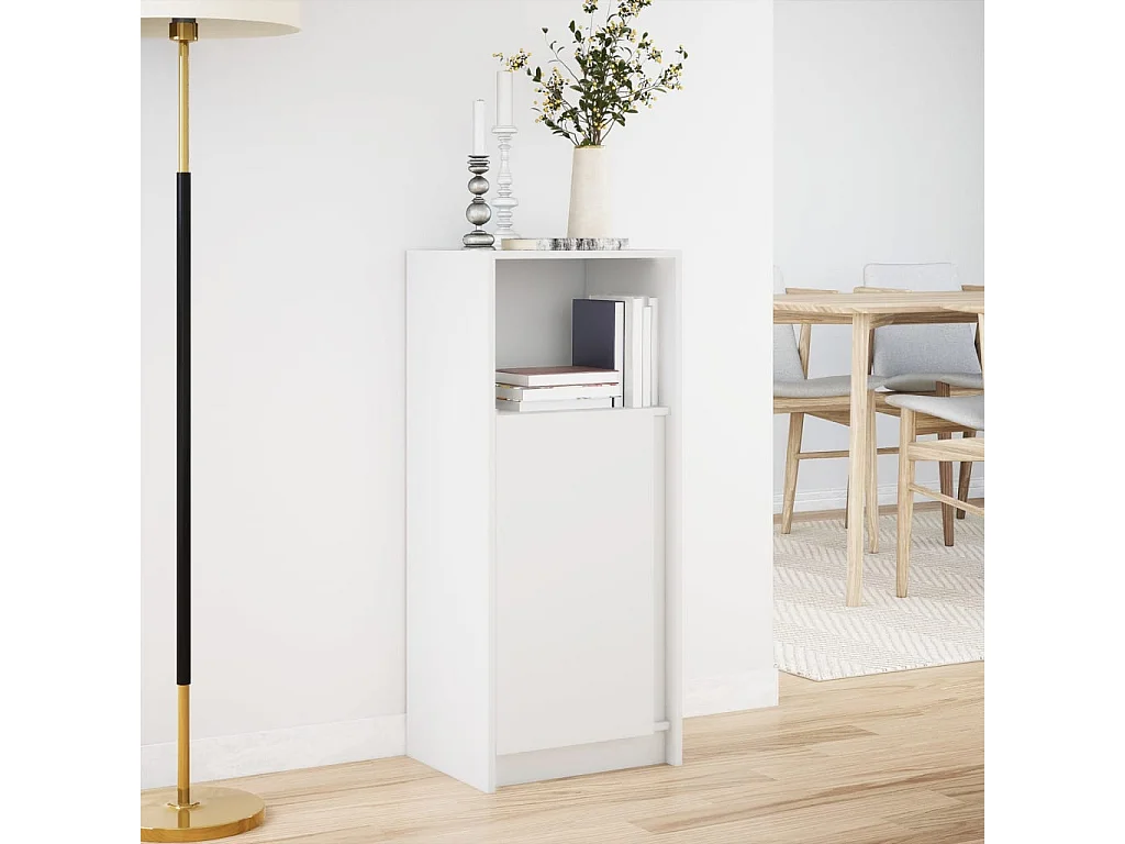 Buffet avec LED blanc 42,5x34x100 cm bois d'ingénierie