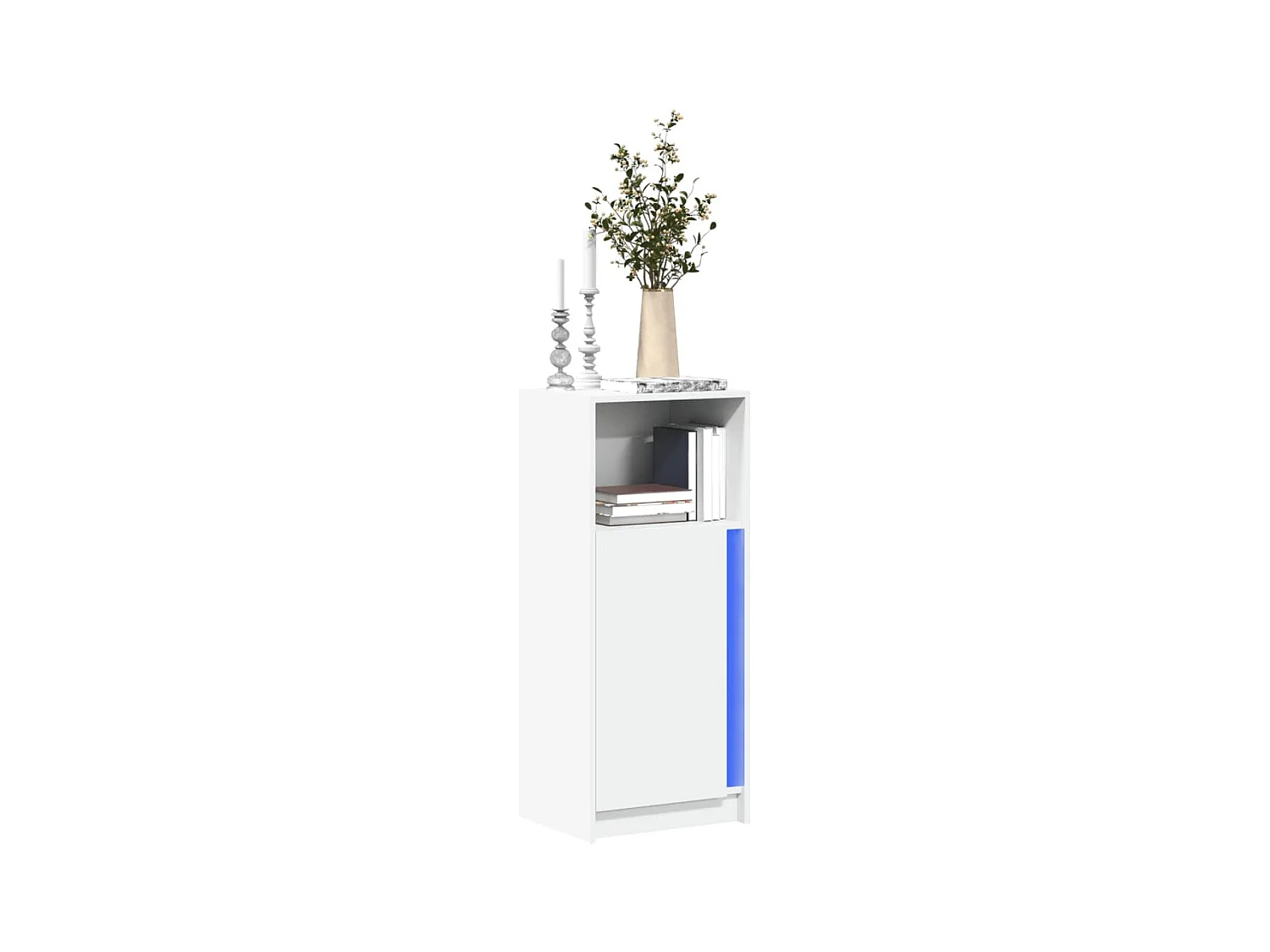 Buffet avec LED blanc 42,5x34x100 cm bois d'ingénierie