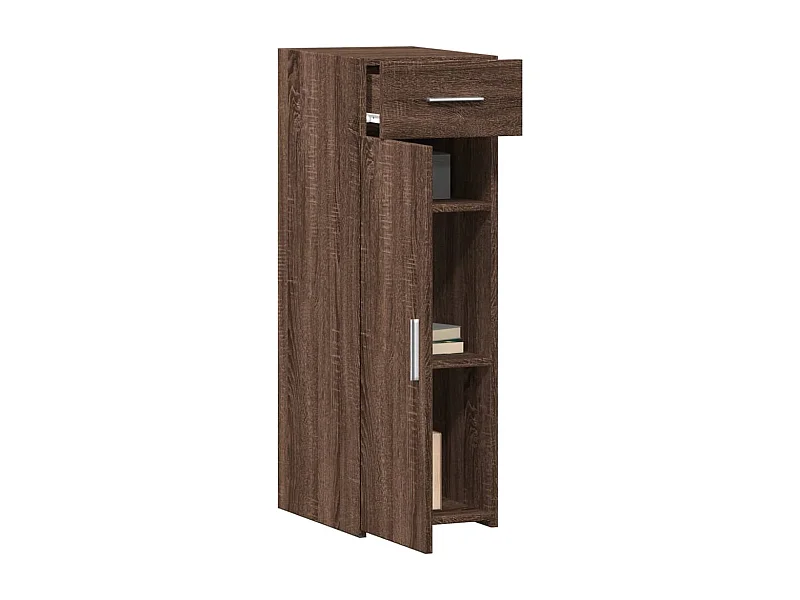Bruin eiken dressoir 30x42,5x93 cm bewerkt hout