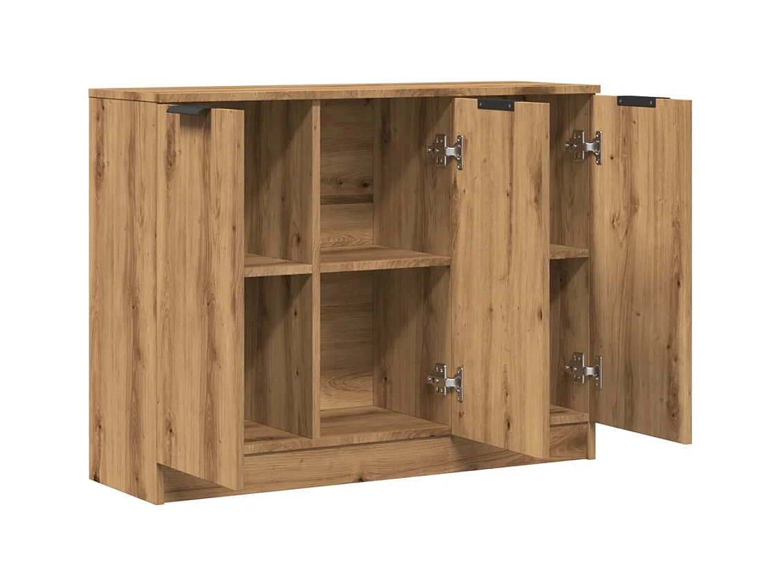 Buffet chêne artisanal 90,5x30x70 cm bois d'ingénierie