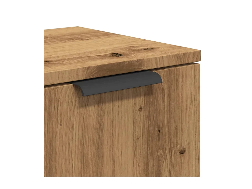 Buffet chêne artisanal 90,5x30x70 cm bois d'ingénierie