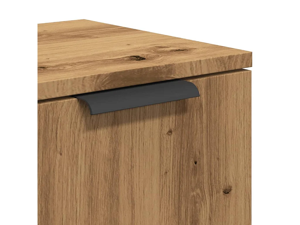 Buffet chêne artisanal 90,5x30x70 cm bois d'ingénierie