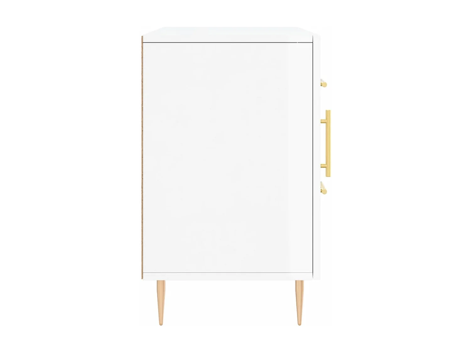 Buffet blanc brillant 100x36x60 cm bois d'ingénierie