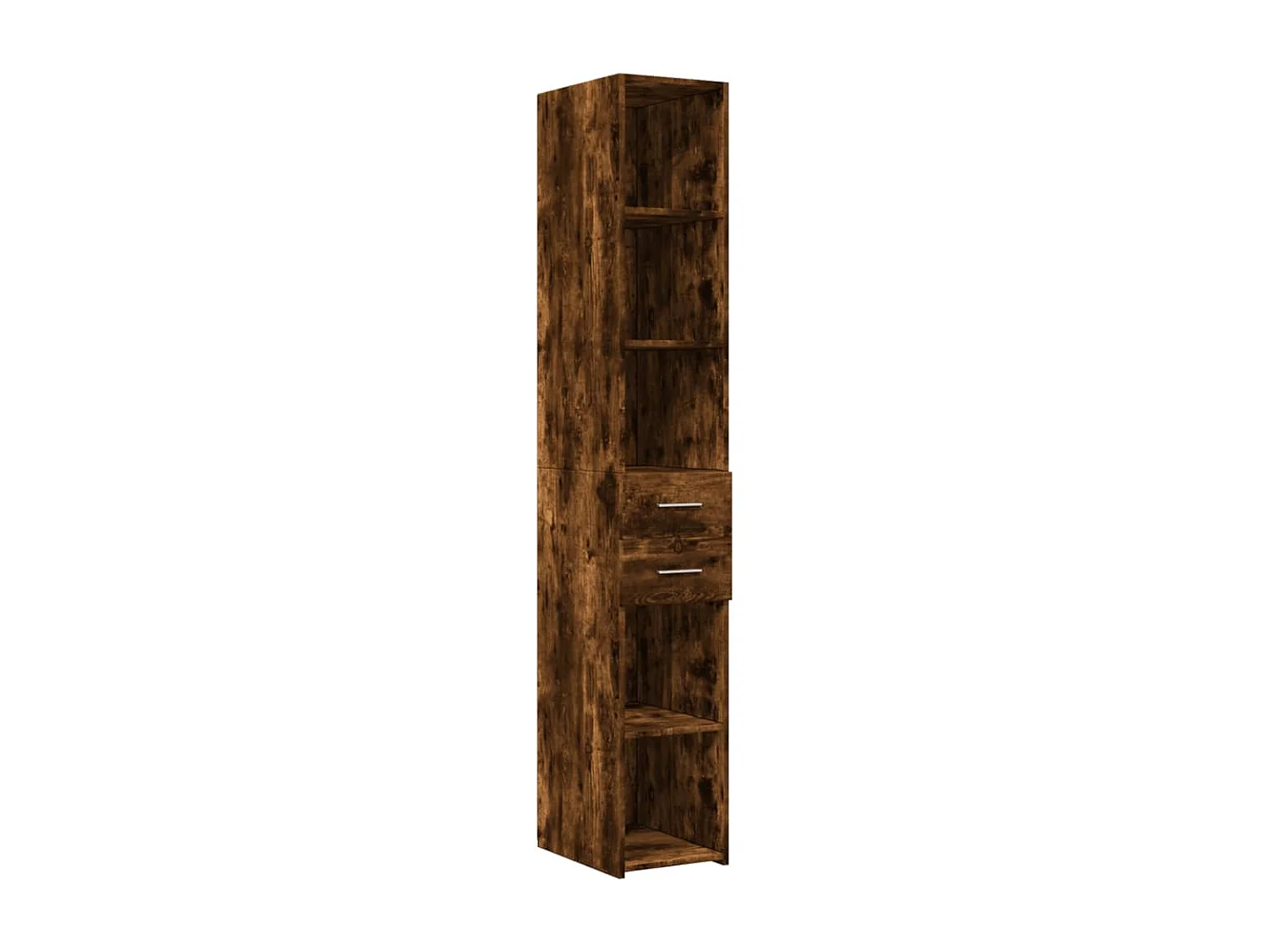 Buffet haut chêne fumé 30x42,5x185 cm bois d'ingénierie