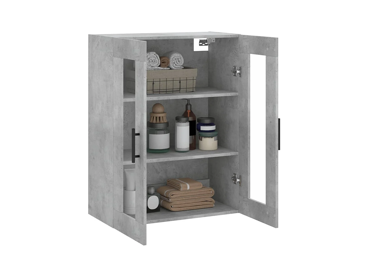 Armoire murale gris béton 69,5x34x90 cm