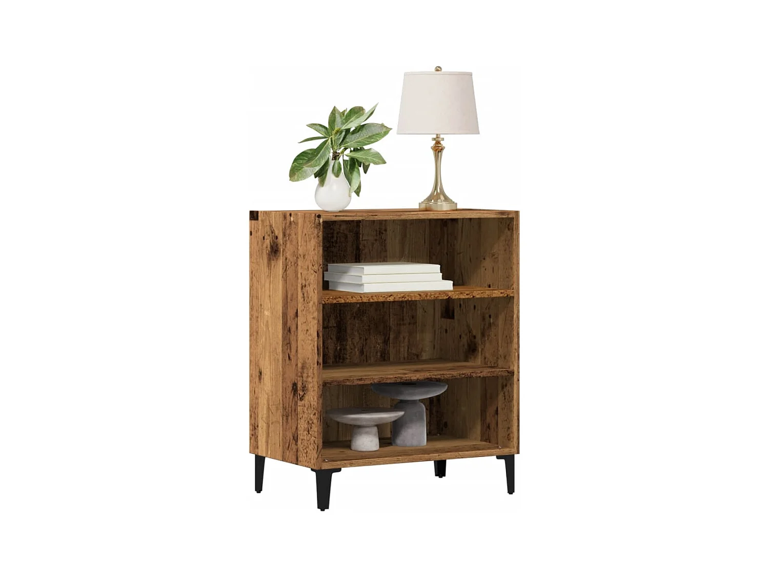 Buffet vieux bois 57x35x70 cm bois d'ingénierie