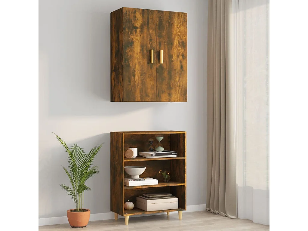 Pensile pensile in rovere affumicato 69,5x34x90 cm