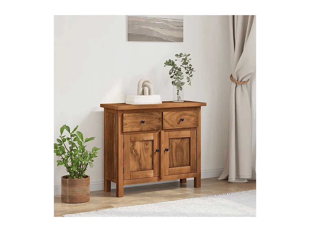 Buffet bois d'acajou massif 75x30x65 cm