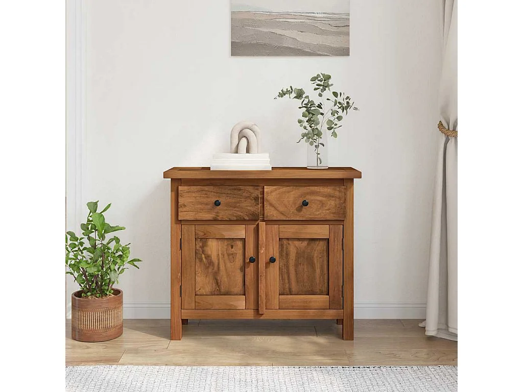 Buffet bois d'acajou massif 75x30x65 cm