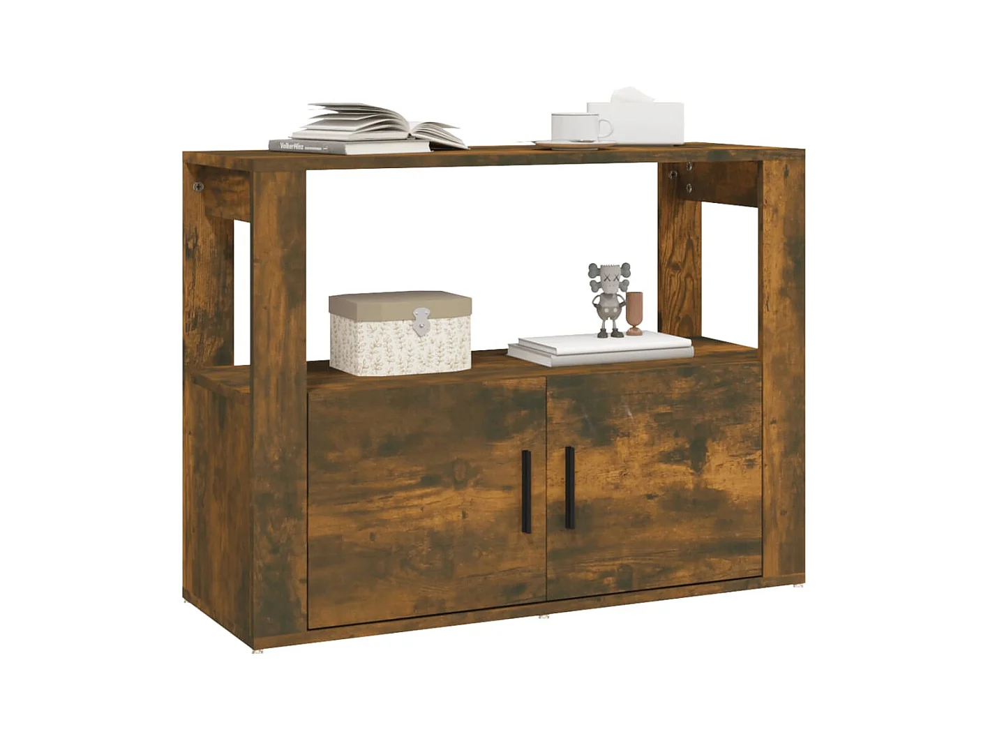 Buffet Chêne fumé 80x30x60 cm Bois d'ingénierie
