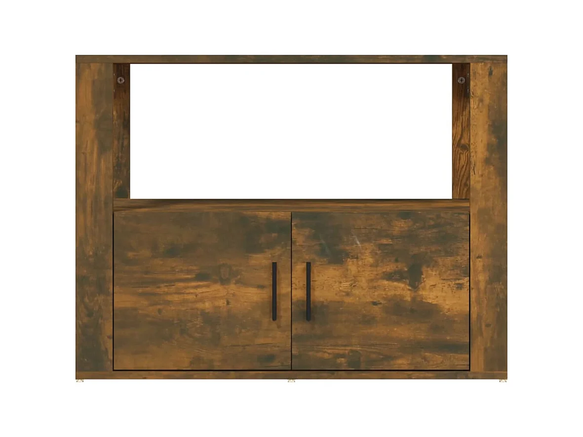 Buffet Chêne fumé 80x30x60 cm Bois d'ingénierie