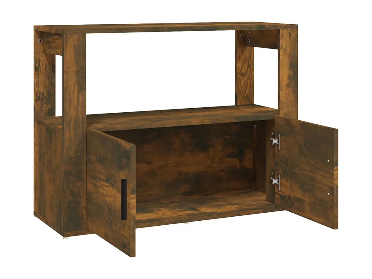 Buffet Chêne fumé 80x30x60 cm Bois d'ingénierie