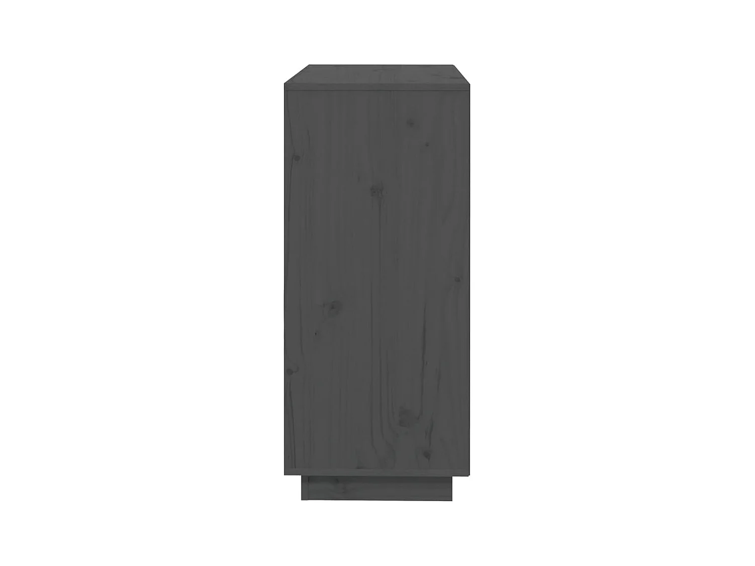 Buffet Gris 74x35x80 cm Bois massif de pin