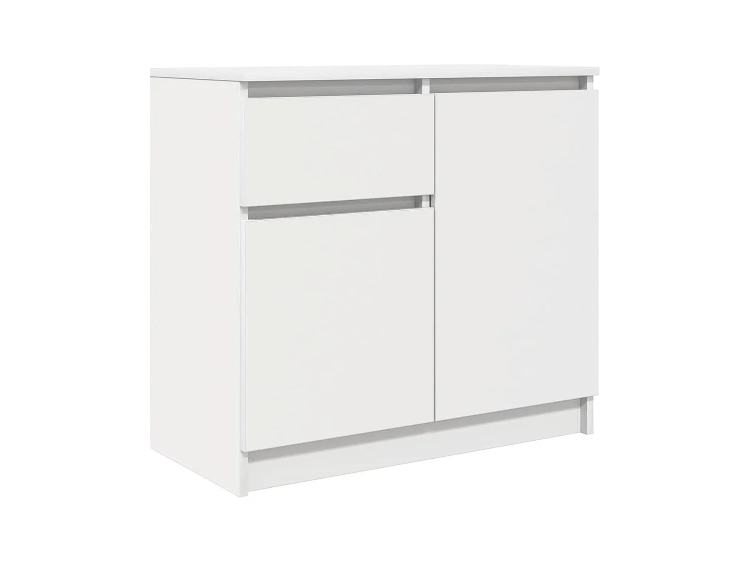 Buffet avec tiroir blanc 71x35x65 cm bois d'ingénierie