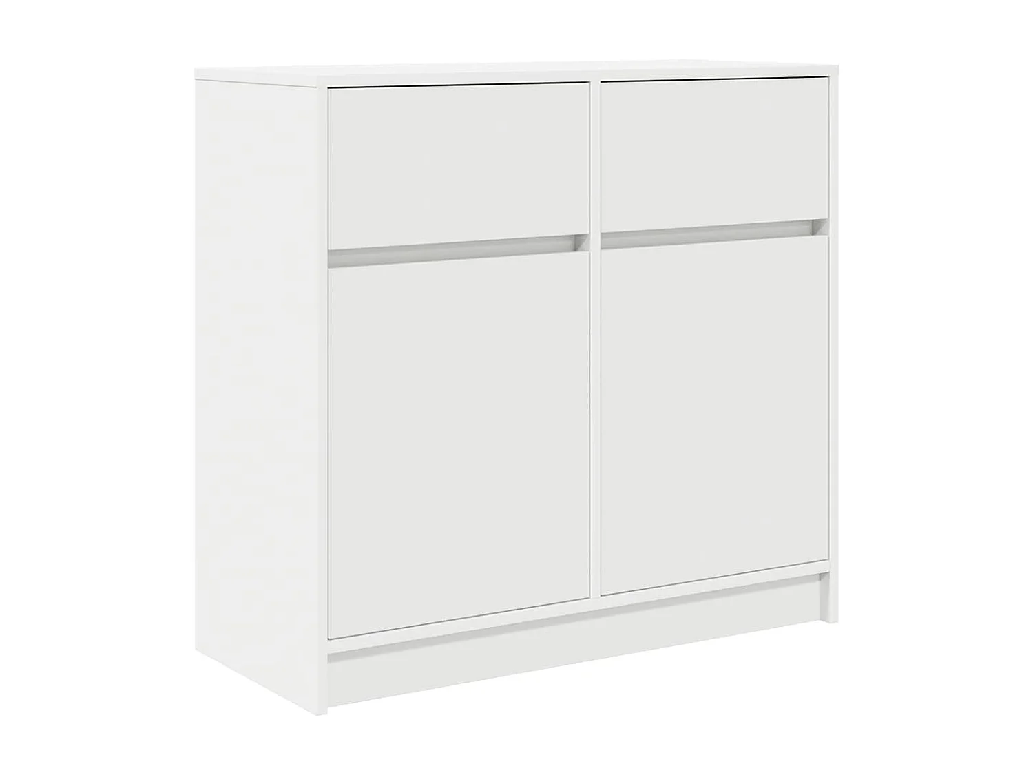 Buffet avec tiroir blanc 80x34x76 cm bois d'ingénierie