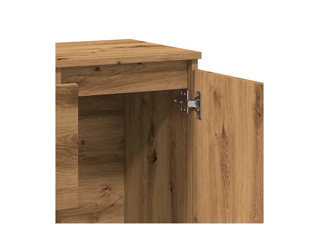 Buffet chêne artisanal 102x35x70 cm bois d'ingénierie