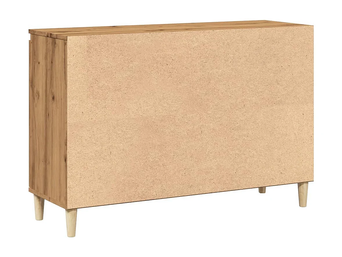 Buffet chêne artisanal 102x35x70 cm bois d'ingénierie