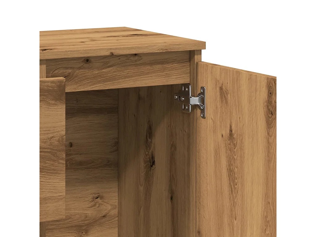 Buffet chêne artisanal 102x35x70 cm bois d'ingénierie