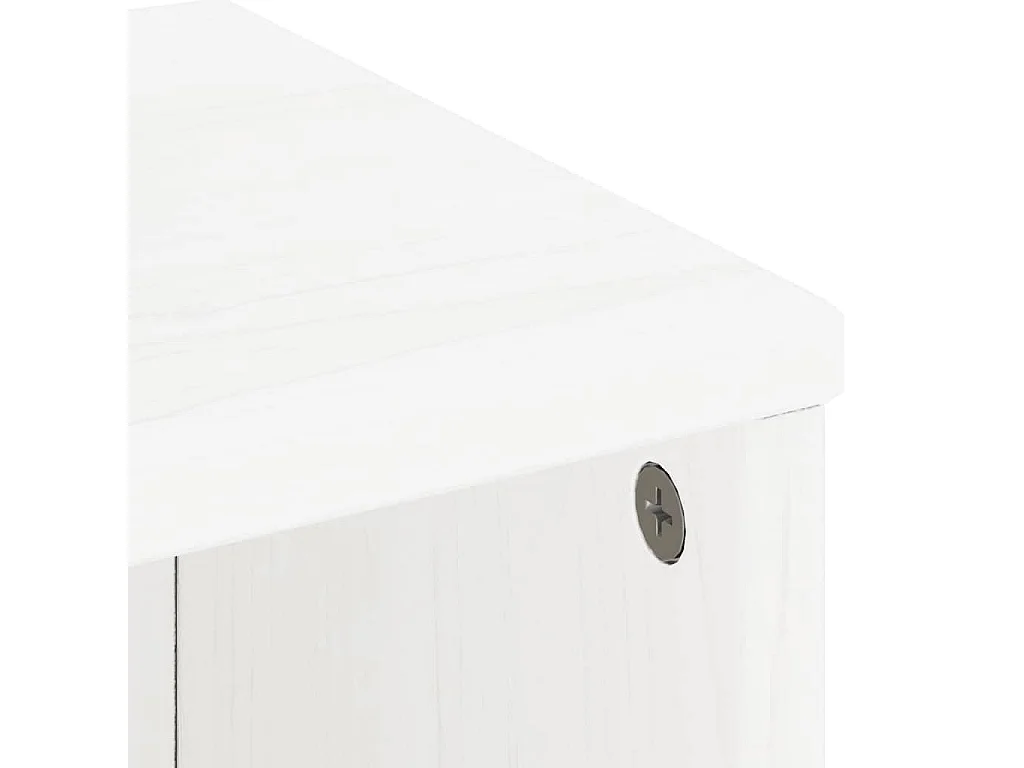 Mobili laterali ODDA da 4 pezzi, bianchi, 40x24x79 cm, legno di pino massello