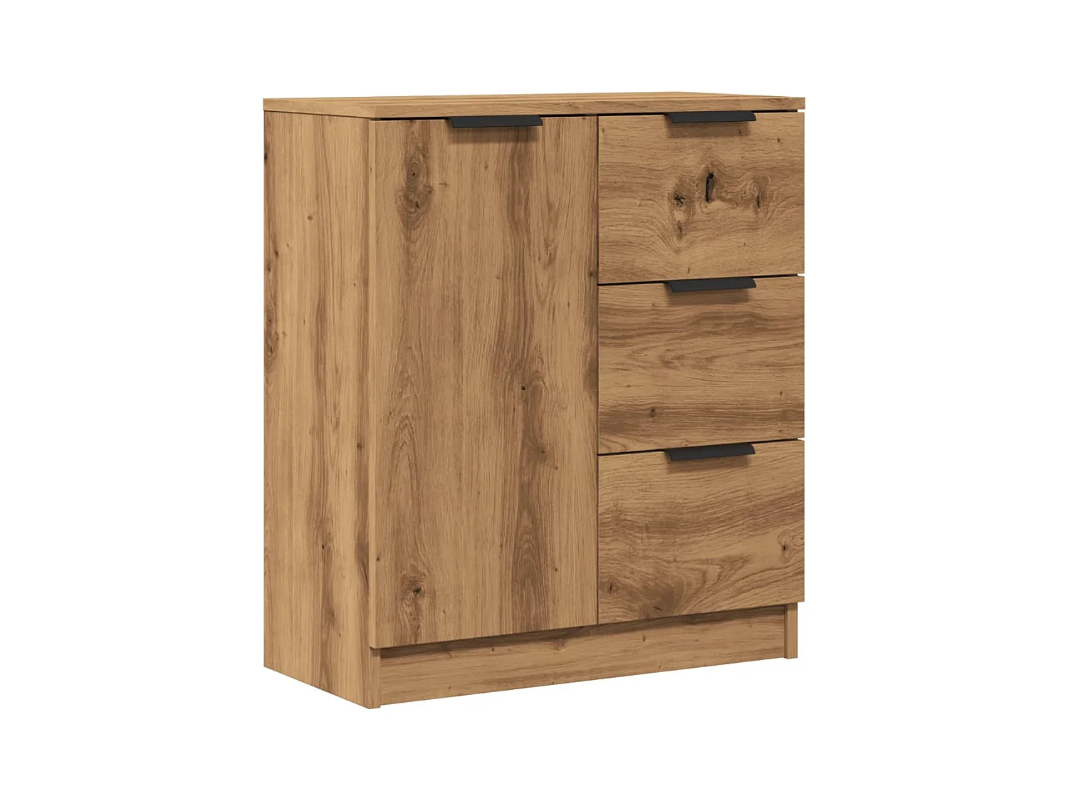 Buffet chêne artisanal 60x30x70 cm bois d'ingénierie