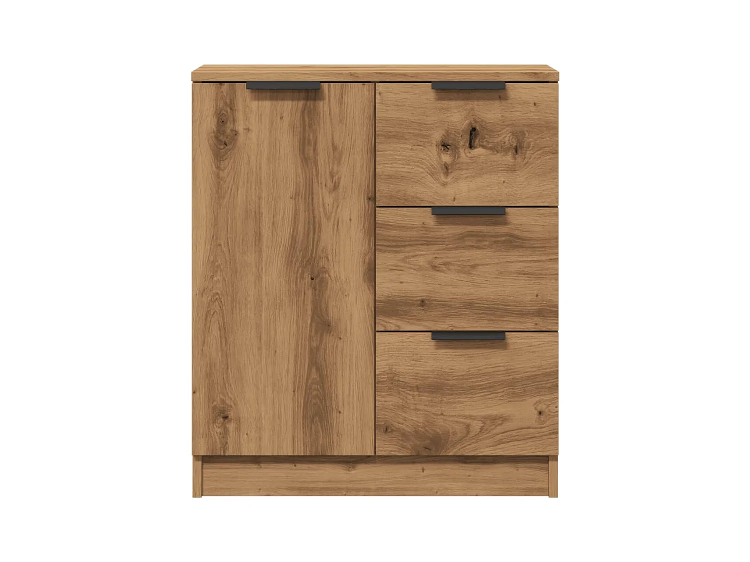 Buffet chêne artisanal 60x30x70 cm bois d'ingénierie