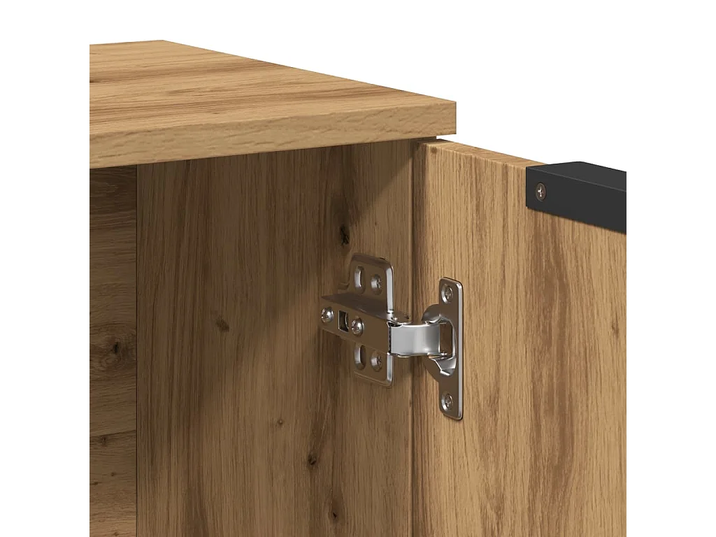 Buffet chêne artisanal 60x30x70 cm bois d'ingénierie