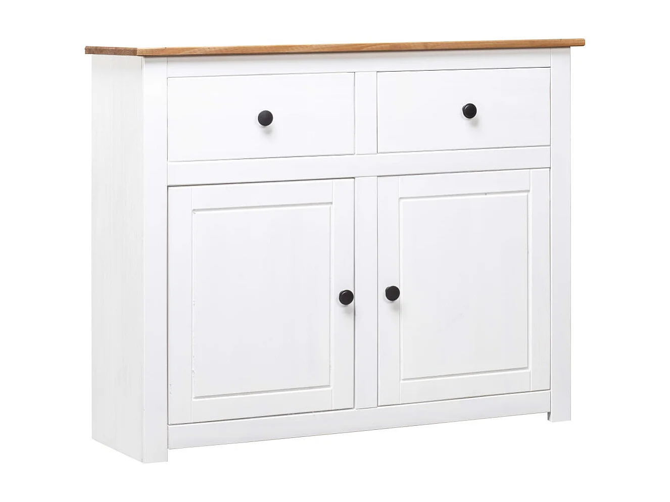 Buffet Blanc 93x40x80 cm Pin Gamme Panama