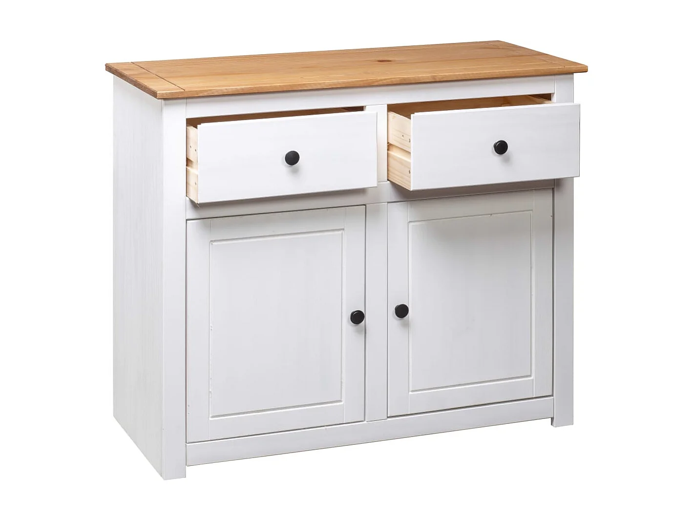 Buffet Blanc 93x40x80 cm Pin Gamme Panama