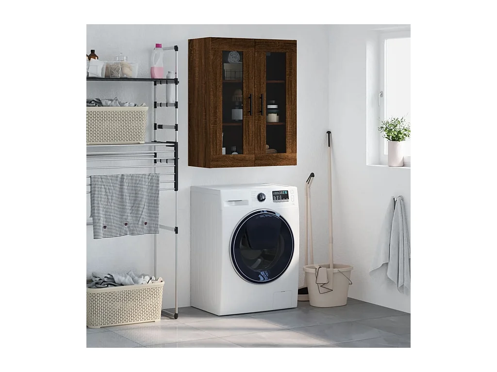 Pensile in rovere marrone 69,5x34x90 cm