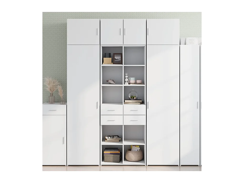 Armoire de rangement blanc 70x42,5x225 cm bois d'ingénierie