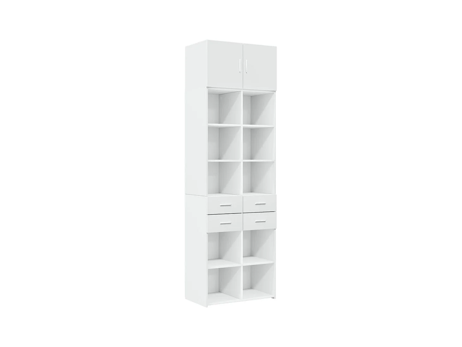 Armoire de rangement blanc 70x42,5x225 cm bois d'ingénierie