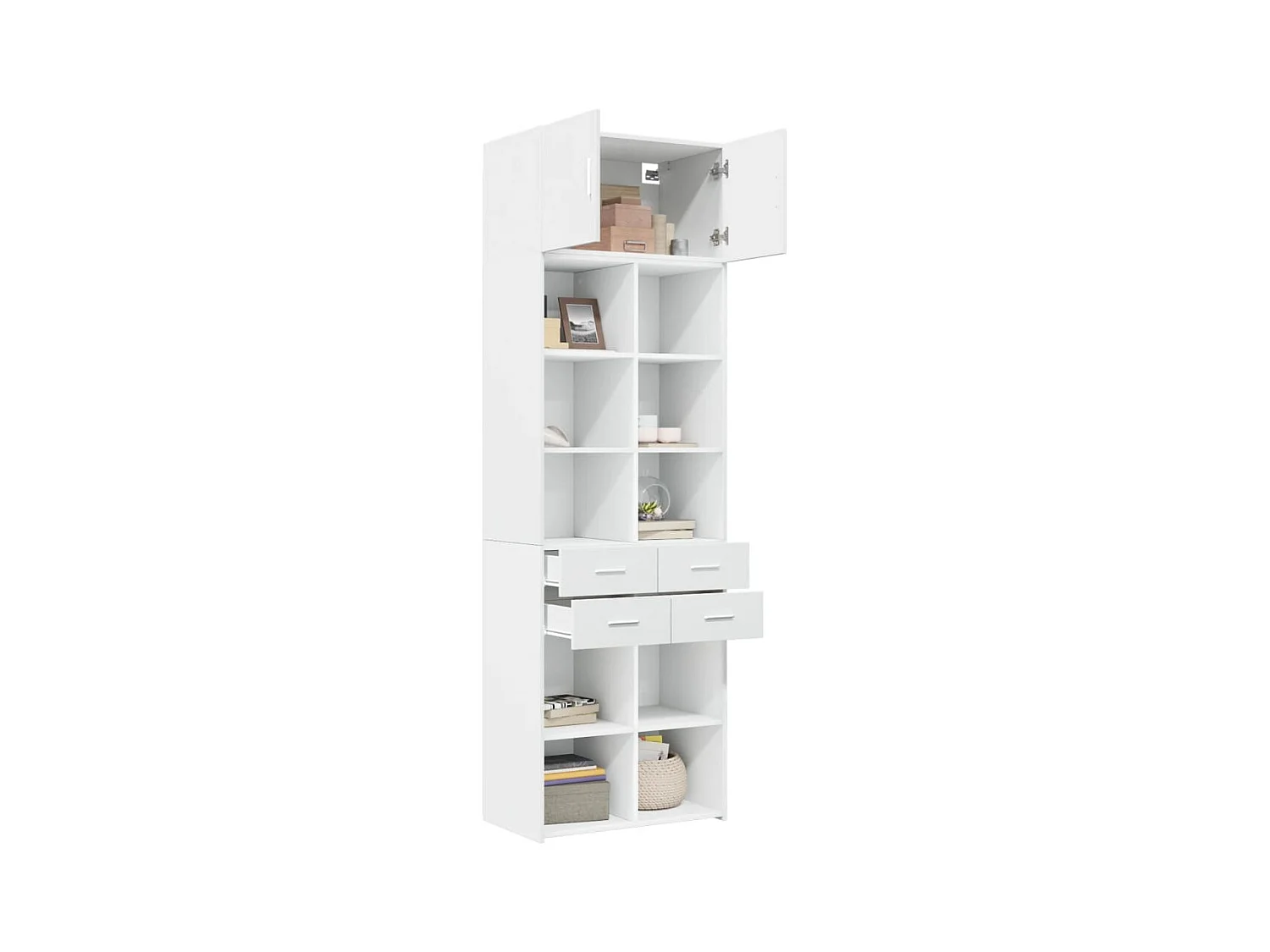 Armoire de rangement blanc 70x42,5x225 cm bois d'ingénierie