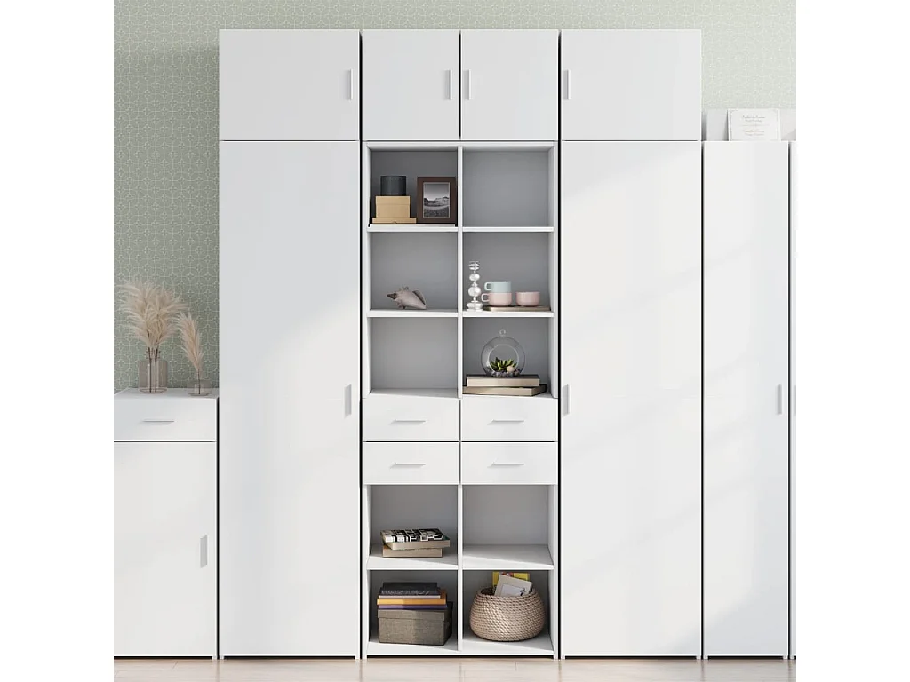 Armoire de rangement blanc 70x42,5x225 cm bois d'ingénierie
