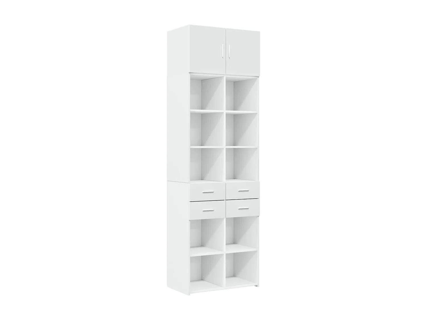 Armoire de rangement blanc 70x42,5x225 cm bois d'ingénierie