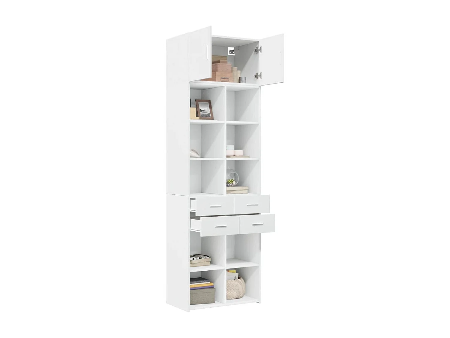 Armoire de rangement blanc 70x42,5x225 cm bois d'ingénierie