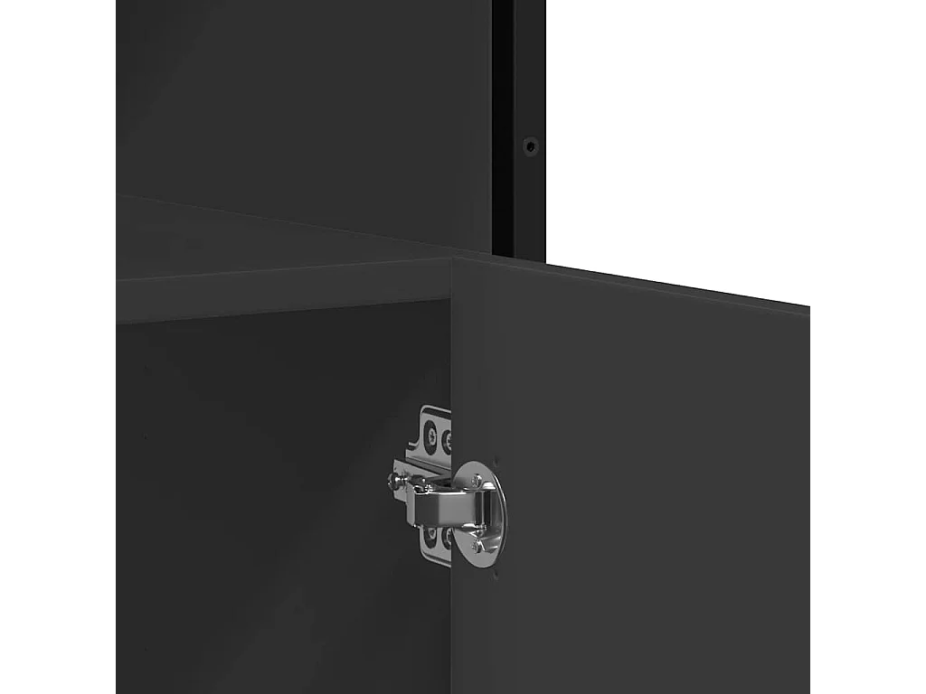 Buffet noir 100x35x76 cm bois d’ingénierie