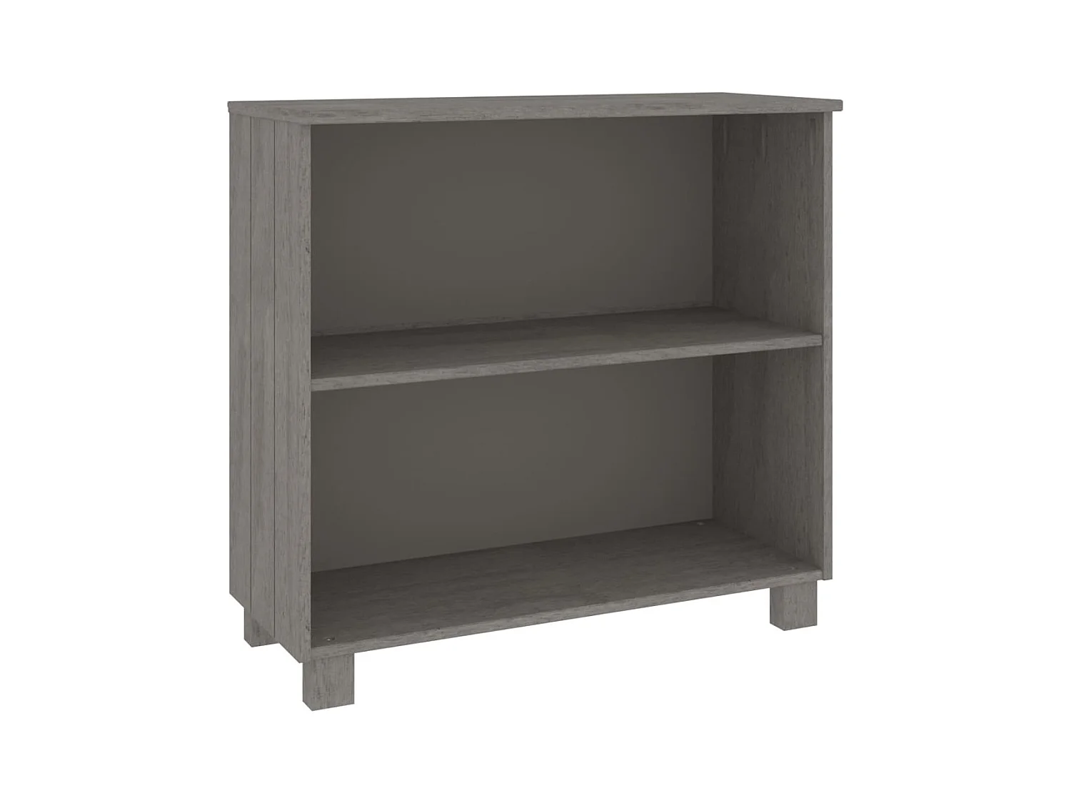 Credenza HAMAR Grigio Chiaro 85x35x80 cm Legno Massello di Pino
