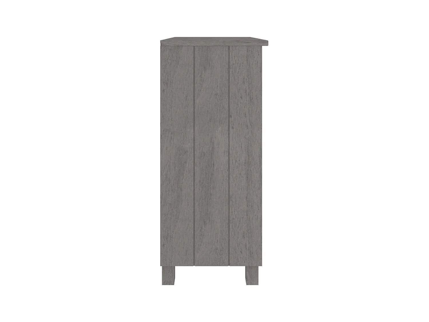 Credenza HAMAR Grigio Chiaro 85x35x80 cm Legno Massello di Pino