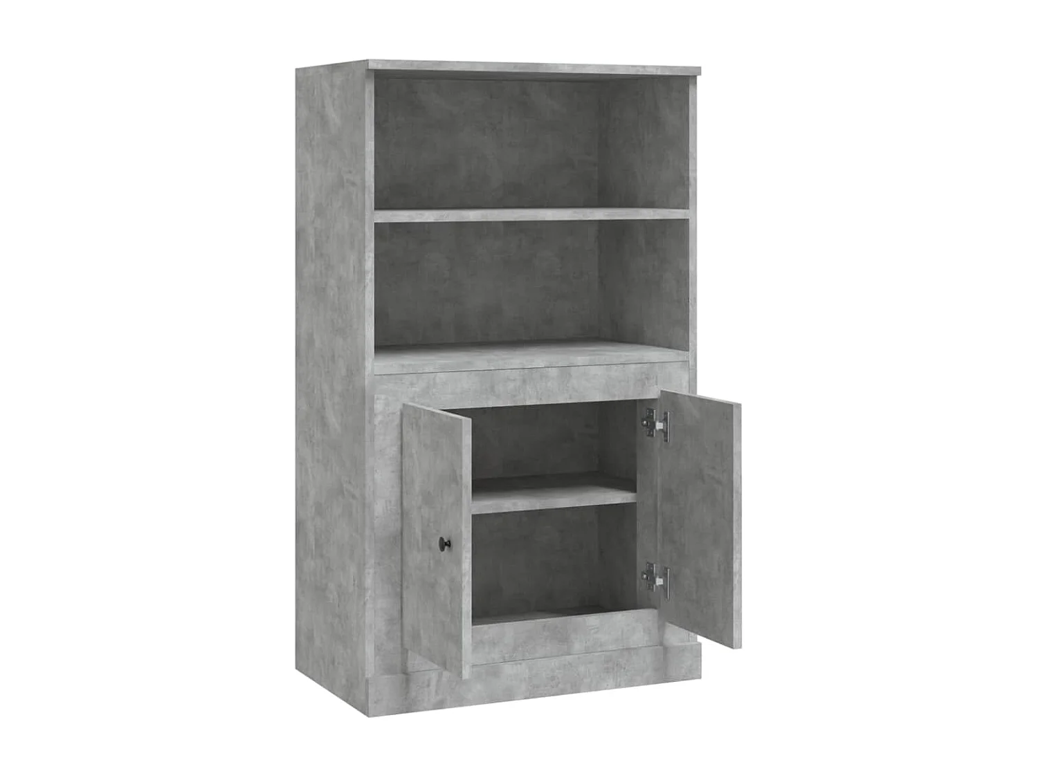 Buffet haut gris béton 60x35,5x103,5 cm bois d'ingénierie