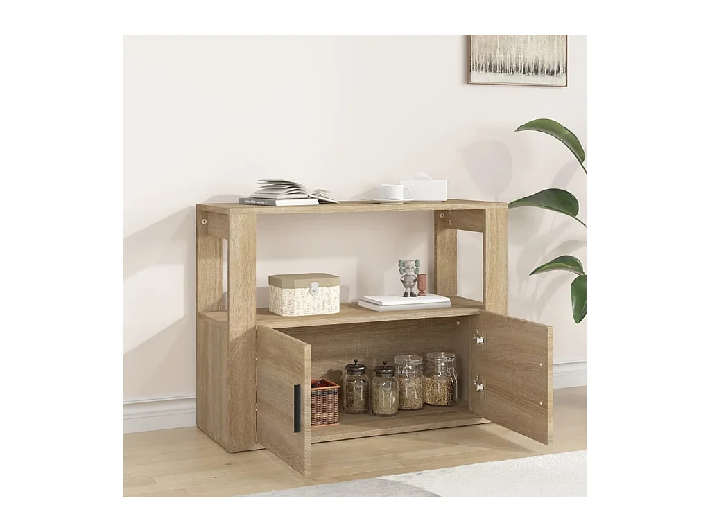 Buffet Chêne sonoma 80x30x60 cm Bois d'ingénierie