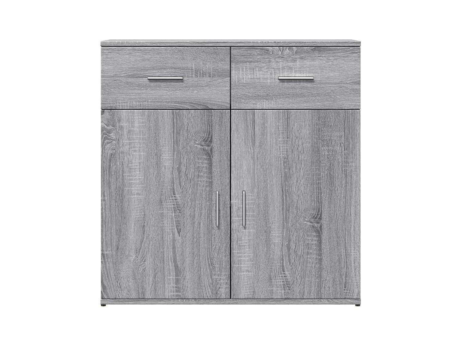 Buffets 2 pcs sonoma gris 79x38x80 cm bois d'ingénierie