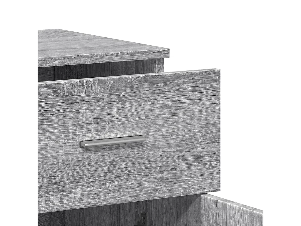 Buffets 2 pcs sonoma gris 79x38x80 cm bois d'ingénierie